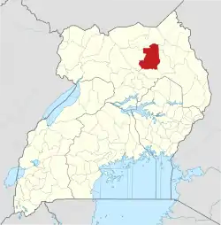 District location in Uganda