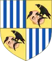 Schwarzenberg family arms, with a crow pecking at a Turk's head
