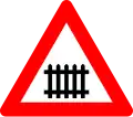 A41: Gated railroad crossing ahead