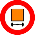C24a: No entry for drivers of vehicles transporting dangerous goods, as defined by the minister of transportation
