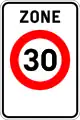 F4a: Start of a 30 km/h speed zone