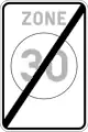 F4b: End of a 30 km/h speed zone