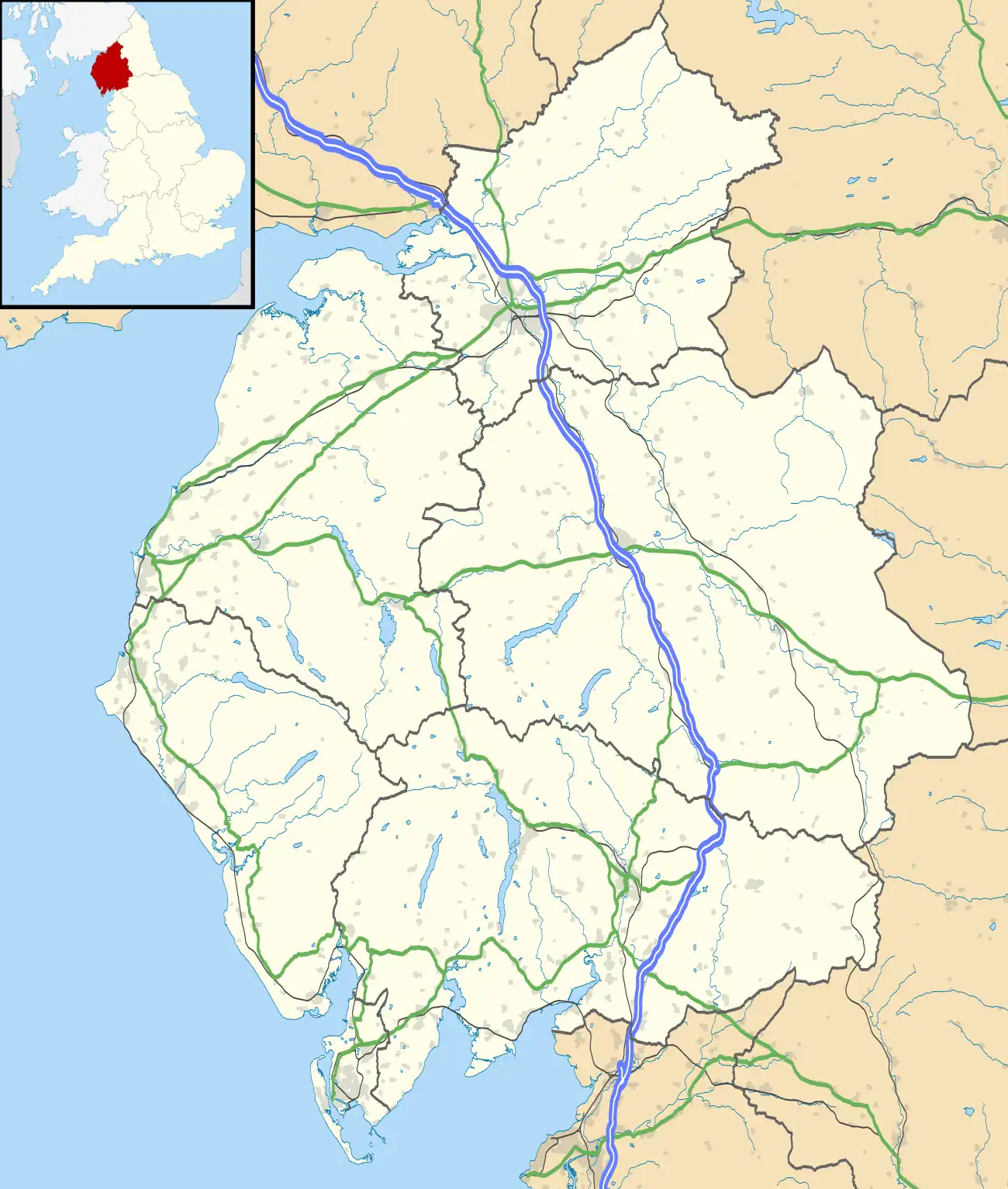 Cataract of Lodore is located in Cumbria