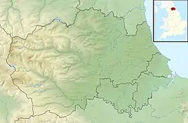 Map showing the location of Bowes Moor