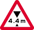 Restricted headroom ahead
