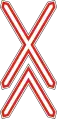 A-044Railroad crossbuck (multi-track)