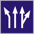 E-014Mandatory direction of lanes