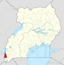 District location in Uganda