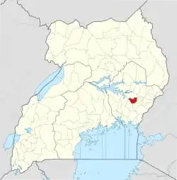 District location in Uganda