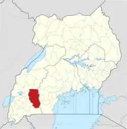 District location in Uganda
