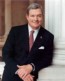 Image 72Christopher Bond became the youngest person elected Governor of Missouri in 1972 and was part of the rise of the Republican Party in the state. (from History of Missouri)