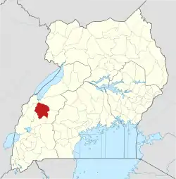 District location in Uganda