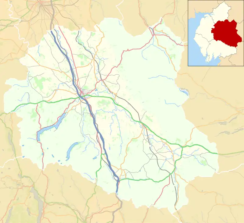 Tebay is located in the former Eden District