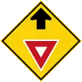 Yield sign ahead