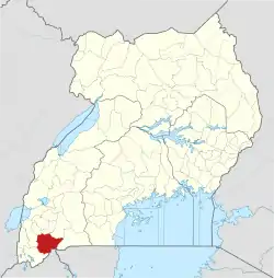 District location in Uganda