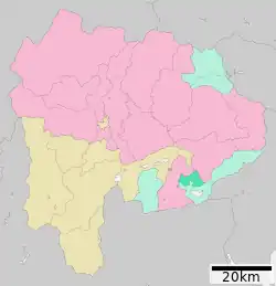 Location of Oshino in Yamanashi Prefecture