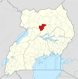District location in Uganda
