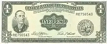 English series P1 Note Portrait of Mabini