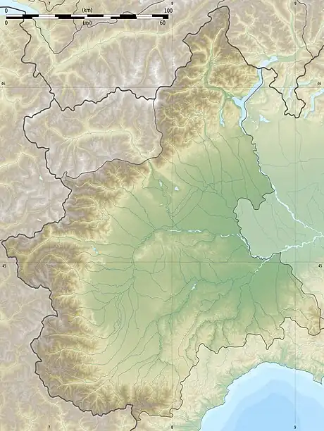 Alpine skiing at the 2006 Winter Olympics is located in Piedmont