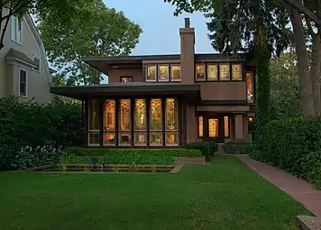 Edna S. Purcell House designed by Purcell & Elmslie (1913)
