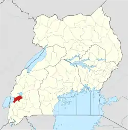 District location in Uganda