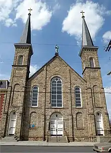 Saint Anthony's Chapel, built in 1880, at 1700 Harpster Street.  About five thousand relics are housed in the chapel, making it the largest collection of relics outside the Vatican.