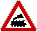 Level crossing without barriers ahead