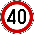 Maximum speed limit