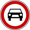 No motor vehicles, expect motorcycles