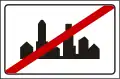 End of built-up area