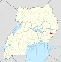 District location in Uganda