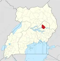 District location in Uganda